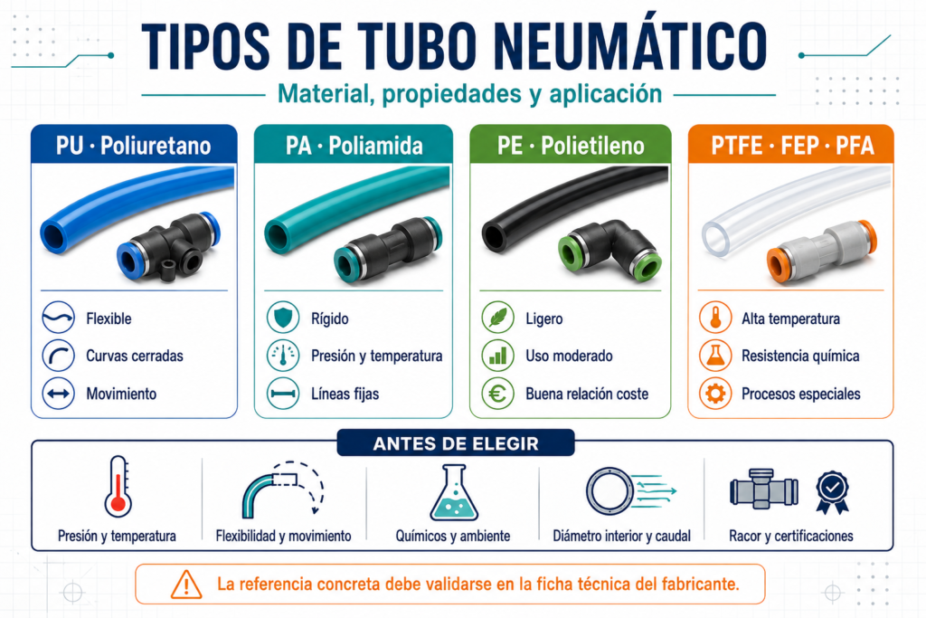 tipos de tubo neumático
